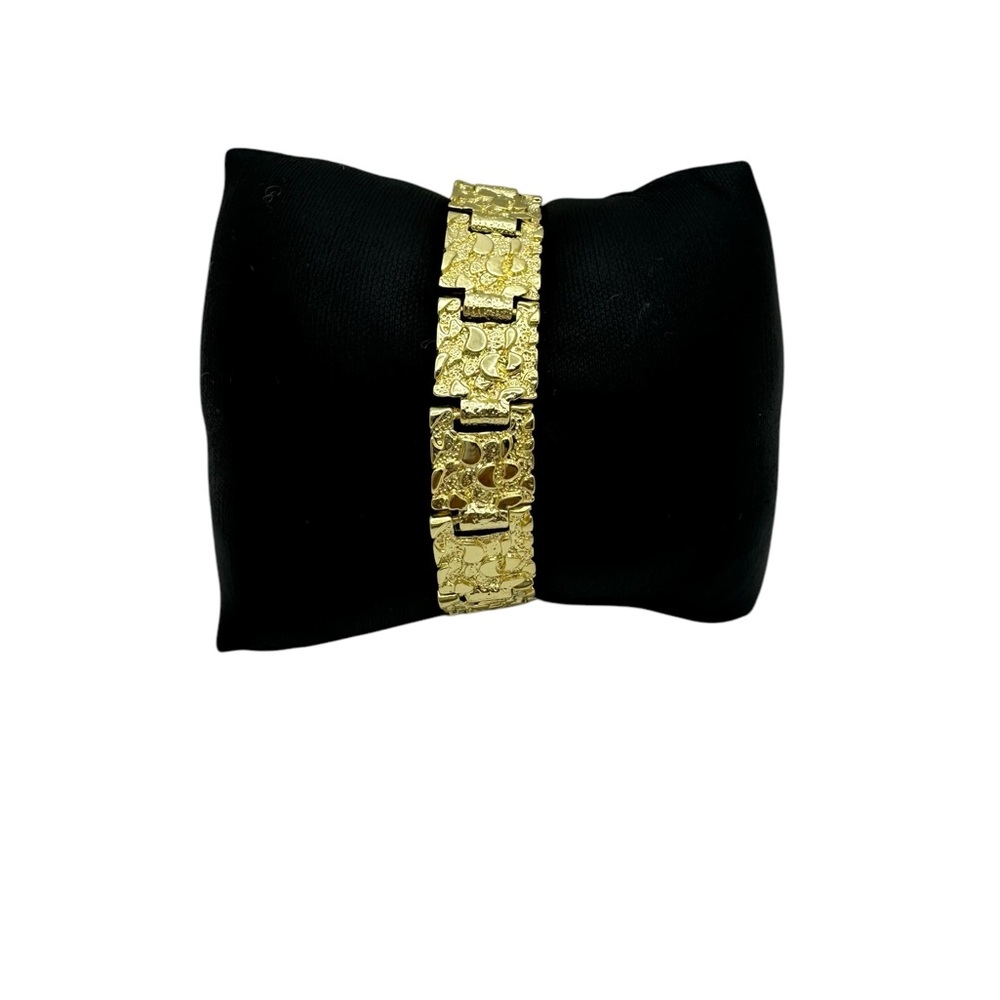 15mm” Nugget Bracelet 7”long 
18k Gold Filled